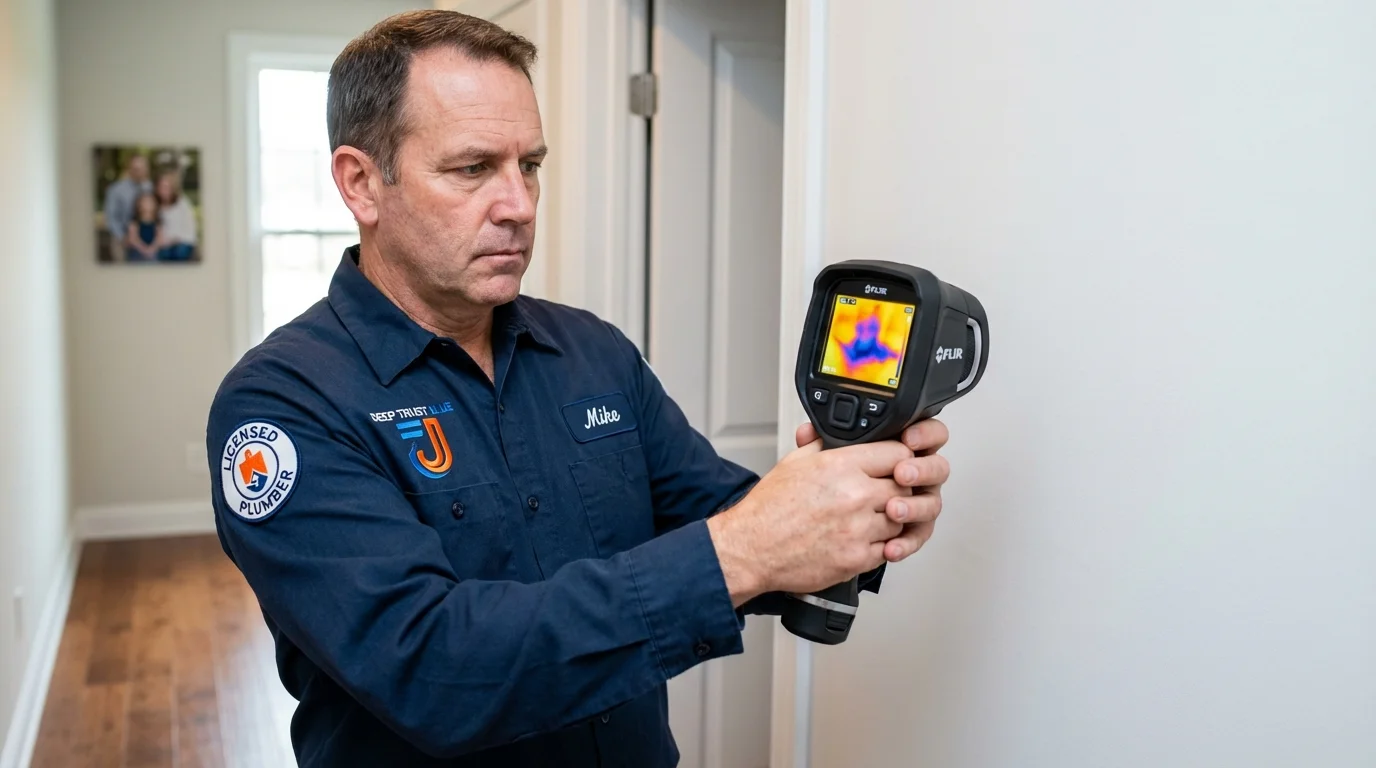 Thermal imaging leak detection by Johns Plumbing LLC in Fort Drum
